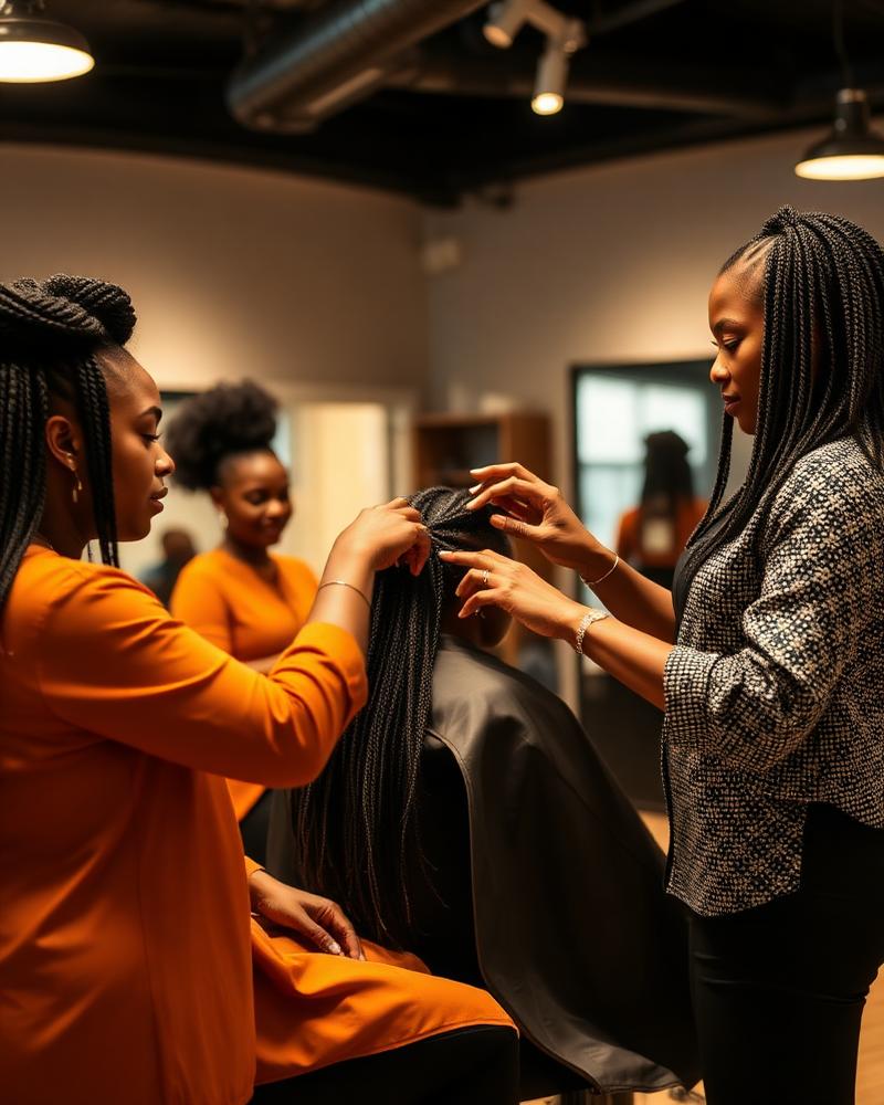 Hair training class in session